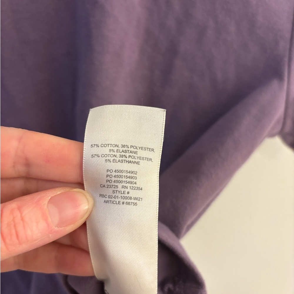 Aritzia Sunday Best Short Sleeve T-Shirt in Deep Purple, Size Medium, Cotton - Picture 4 of 5